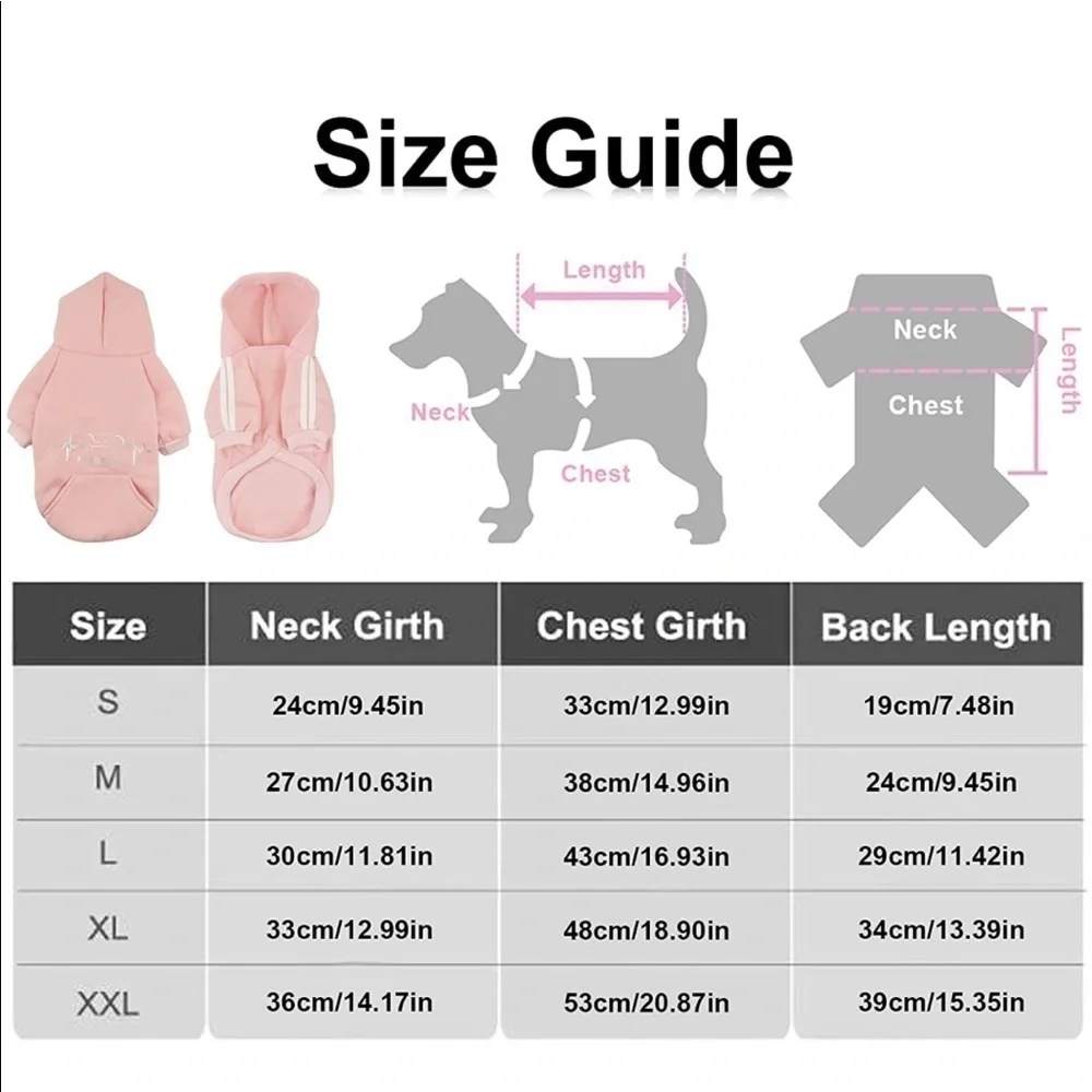 Pink Bone Heartbeat Pet Hoodie Small Dog Cat Pullover Sweatshirt with Pocket